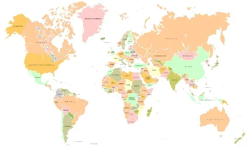 Mapa de envíos globales Dream Tools Shop